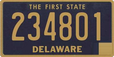 DE license plate 234801