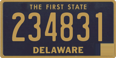 DE license plate 234831