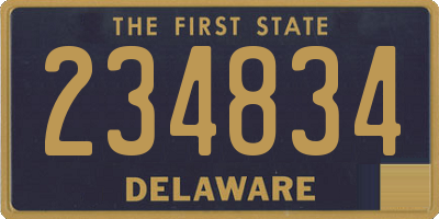DE license plate 234834