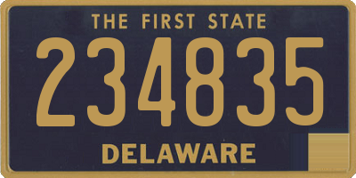 DE license plate 234835