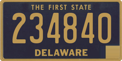 DE license plate 234840