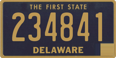 DE license plate 234841
