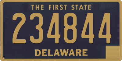 DE license plate 234844