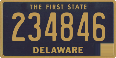 DE license plate 234846