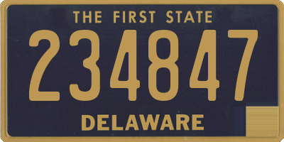 DE license plate 234847