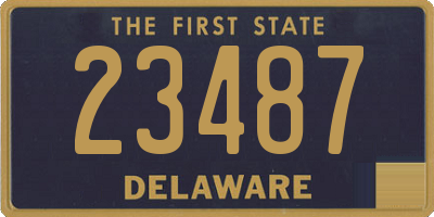 DE license plate 23487