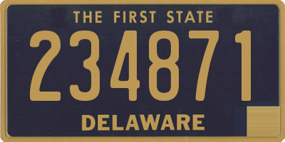 DE license plate 234871
