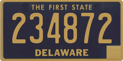 DE license plate 234872
