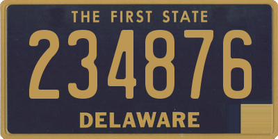 DE license plate 234876
