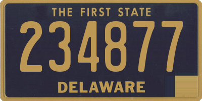 DE license plate 234877