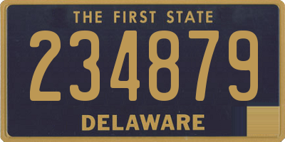 DE license plate 234879