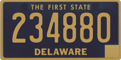 DE license plate 234880