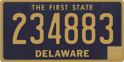 DE license plate 234883