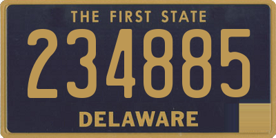 DE license plate 234885
