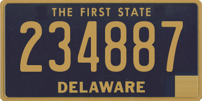DE license plate 234887
