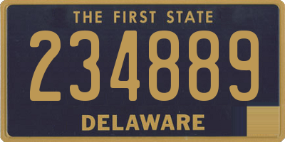 DE license plate 234889