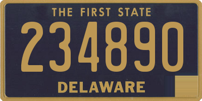 DE license plate 234890