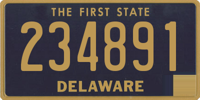 DE license plate 234891