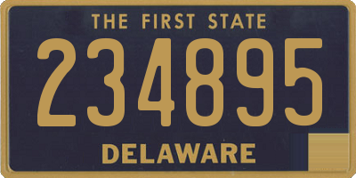 DE license plate 234895