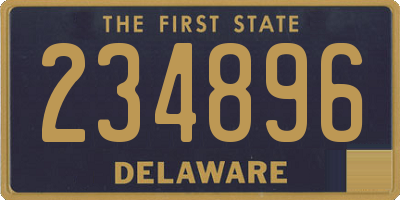 DE license plate 234896