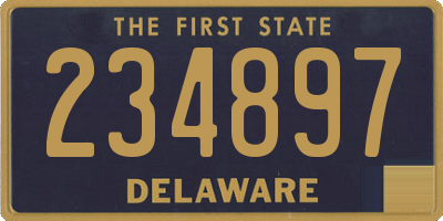 DE license plate 234897