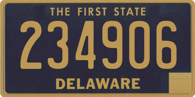 DE license plate 234906