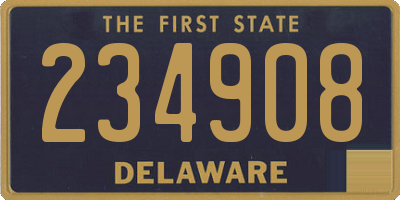 DE license plate 234908