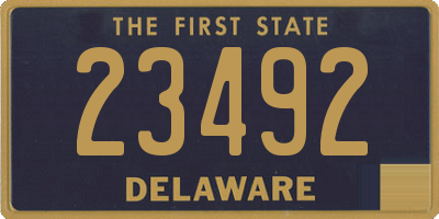 DE license plate 23492