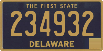 DE license plate 234932
