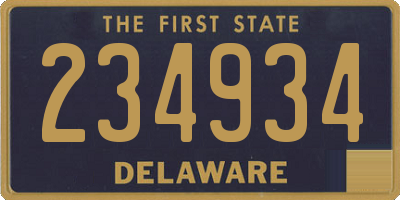 DE license plate 234934