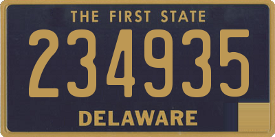 DE license plate 234935