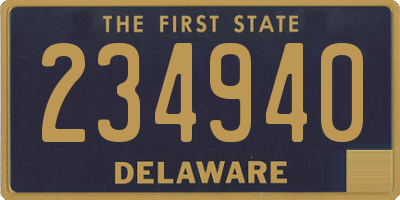 DE license plate 234940