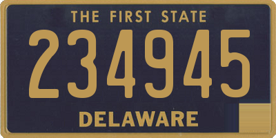 DE license plate 234945