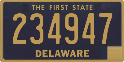DE license plate 234947
