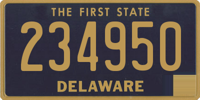 DE license plate 234950