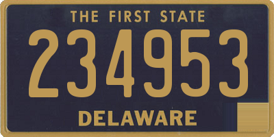 DE license plate 234953