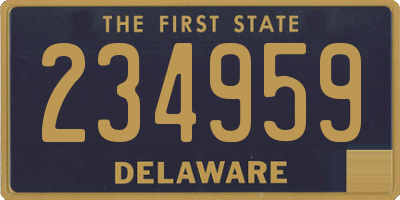 DE license plate 234959