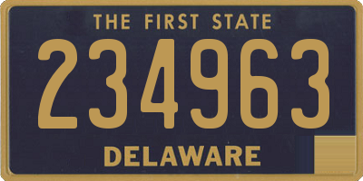DE license plate 234963