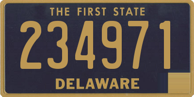 DE license plate 234971