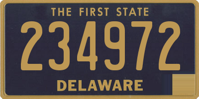 DE license plate 234972