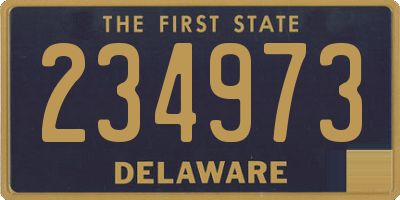 DE license plate 234973