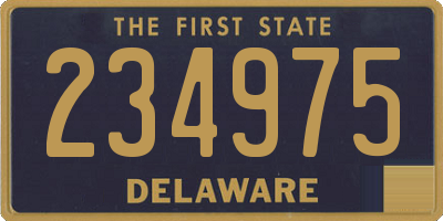 DE license plate 234975