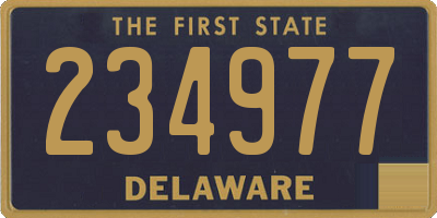 DE license plate 234977