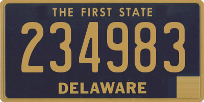 DE license plate 234983