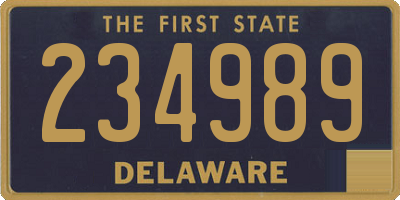 DE license plate 234989