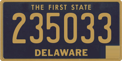 DE license plate 235033