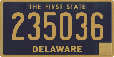 DE license plate 235036