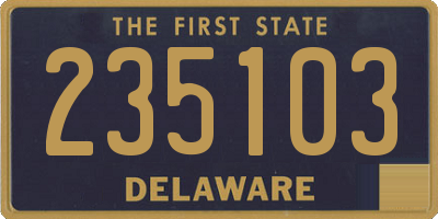 DE license plate 235103