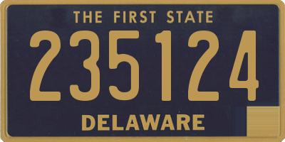 DE license plate 235124
