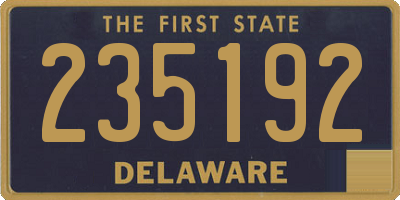 DE license plate 235192